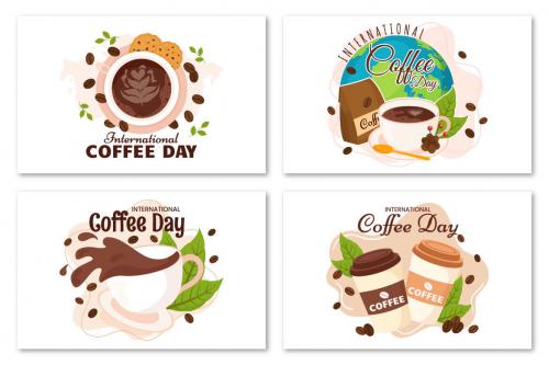 Deeezy - 16 International Coffee Day Illustration