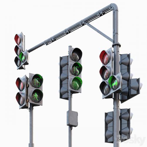 AVE Traffic Lights Set (Animated)