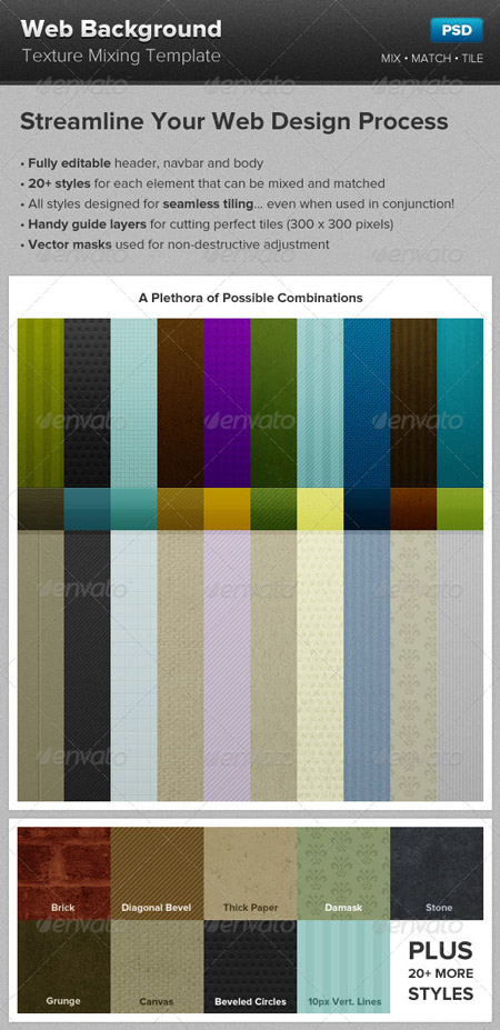 GraphicRiver Web Background Texture Mixing Template